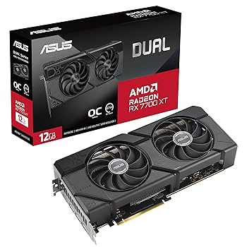 Amazon | ASUS DUAL RX7700 XT OC, PCIe4, 12GB DDR6, HDMI , 3